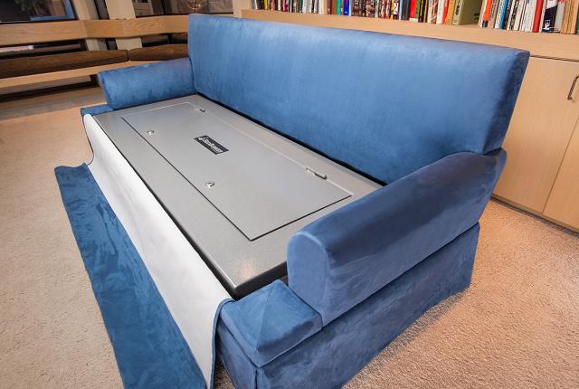 O sofá caixa forte com cofre blindado