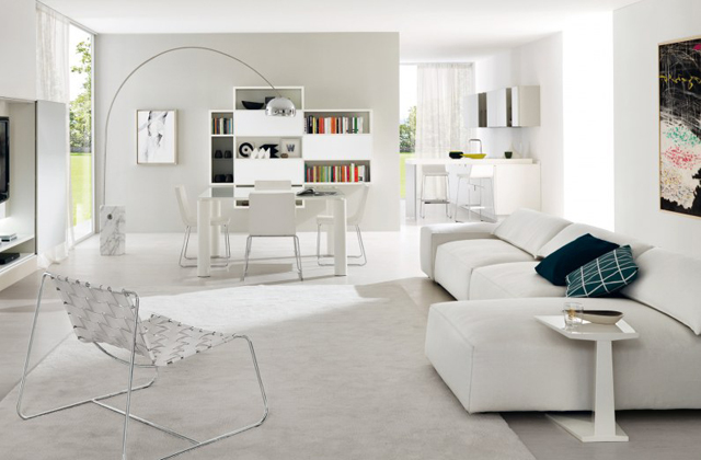 Decorar o apartamento com a cor branca