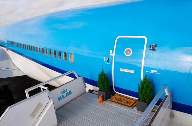 Um jato de luxo transformado em um hotel de luxo