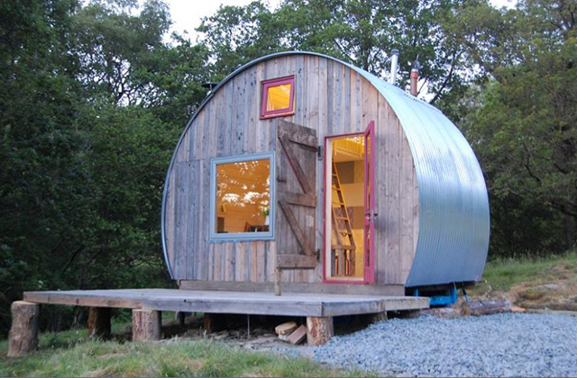 Uma velha cabana usada por pastores