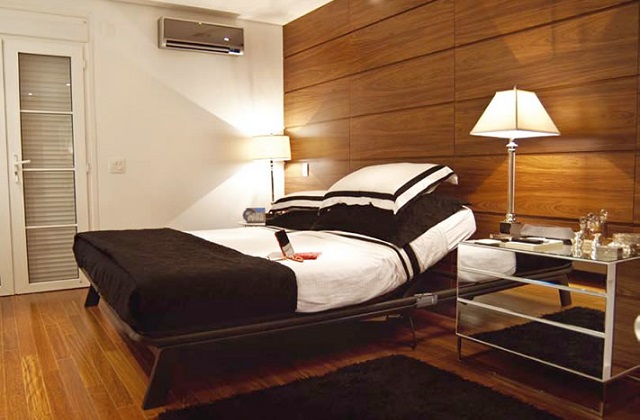 parede revestir com a madeira