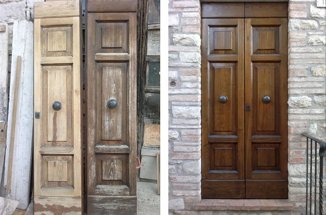 Restaurando uma velha porta de madeira com um custo mínimo