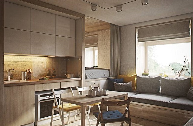 Coloque um sofá na sala de estar