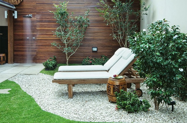 Como construir um chuveiro no jardim