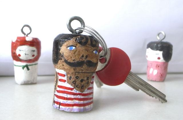 rolha para fazer chaveiro de cortiça