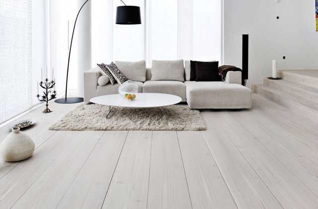 instalar um piso em parquet de carvalho branco