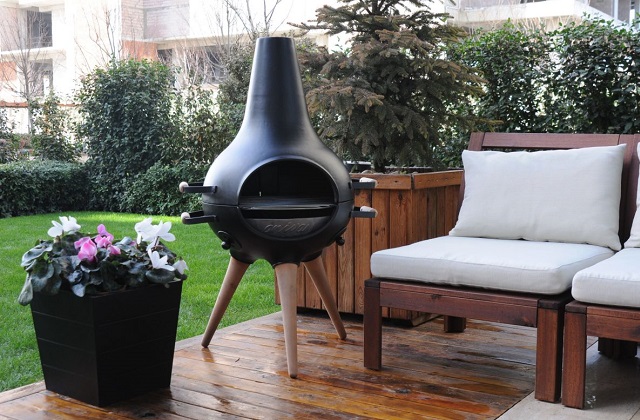 churrasco com o carvão