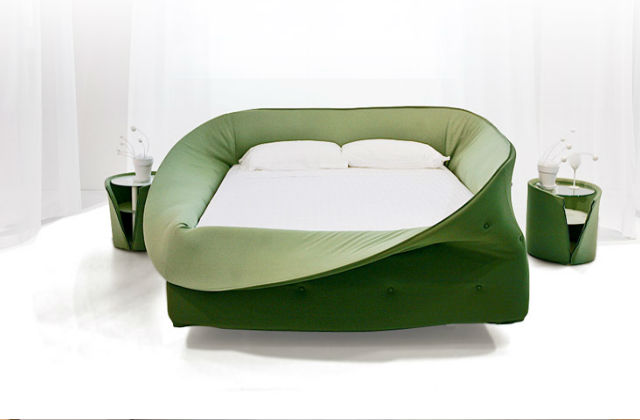 Cama com um design original: a cama com colarinho
